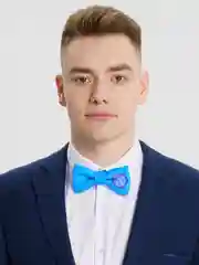 Синий галстук-бабочка "Итальянский болельщик"