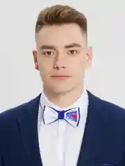 Белый галстук-бабочка "Хоккейный болельщик"
