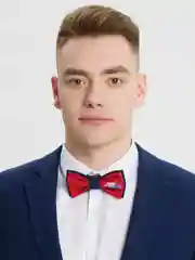 Бордовый галстук-бабочка "Хоккейный болельщик"