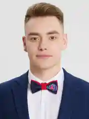Темно-синий галстук-бабочка "Испанский болельщик"