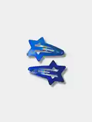 Индиго заколка клик-клак "Звезда", 4,5 см