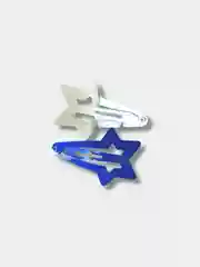 Индиго заколка клик-клак "Звезда", 4,5 см