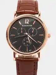 Коричневый мужские наручные часы KINGNUOS K-023, в подарочной упаковке