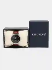 Черный мужские наручные часы KINGNUOS K-028, в подарочной упаковке