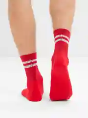 Белый носки мужские, хлопковые, с полоской