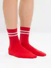 Белый носки мужские, хлопковые, с полоской