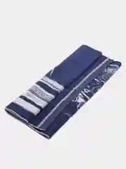 Темно-синий полотенце махровое банное ручное лицевое 70х140 и 50x90, "Своих не бросаем", "Пули Звезда"