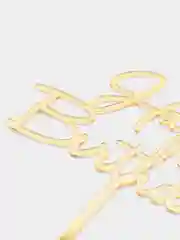 Горчичный топпер для торта Happy Birthday