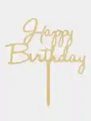 Горчичный топпер для торта Happy Birthday
