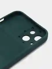 Тёмно-зелёный чехол на iPhone 11 12 13 / 14 Pro Max / 14 Plus / айфон про макс Силиконовый