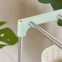 Зеленый стеллаж для обуви 4 яруса