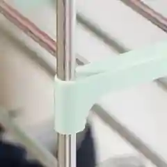 Зеленый стеллаж для обуви 4 яруса