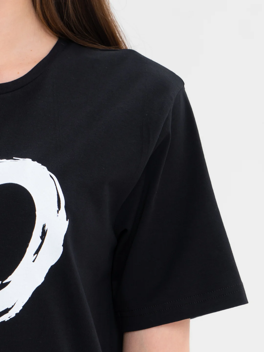 Хром платье-футболка Oversize с принтом, длинное
