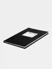 Книга учета 96 листов клетка, твердая, офсет, наклейка, А4, Brauberg, черная, 130278
