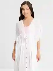 Белый пляжная туника