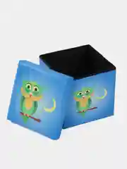 Лазурный пуф-ящик для хранения игрушек, складной