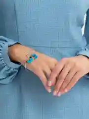 Серебряный браслет женский детский с подвеской "Бабочки"