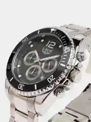 Угольный мужские наручные часы Lige LG8924 с хронографом в подарочной упаковке