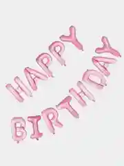 Конфетный гирлянда-растяжка из воздушных шаров "С днем рождения" / "Happy Birthday", на праздник