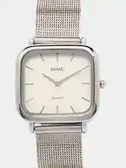 Серебряный женские наручные часы Skmei 1555 в подарочной упаковке