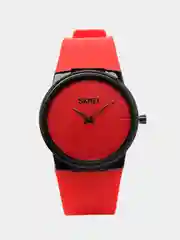 Красный мужские наручные часы Skmei 1601S(PU) в подарочной упаковке
