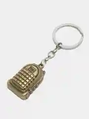 Бирюзовый брелок из игры PUBG (ПАБГ) Battlegrounds, граната, рюкзак, шлем, броня, патроны, сковорода