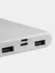 Белый компактный внешний аккумулятор Canyon PB-108, 2 х USB-A, 10000 мАч