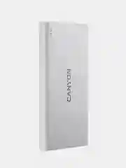 Белый компактный внешний аккумулятор Canyon PB-108, 2 х USB-A, 10000 мАч