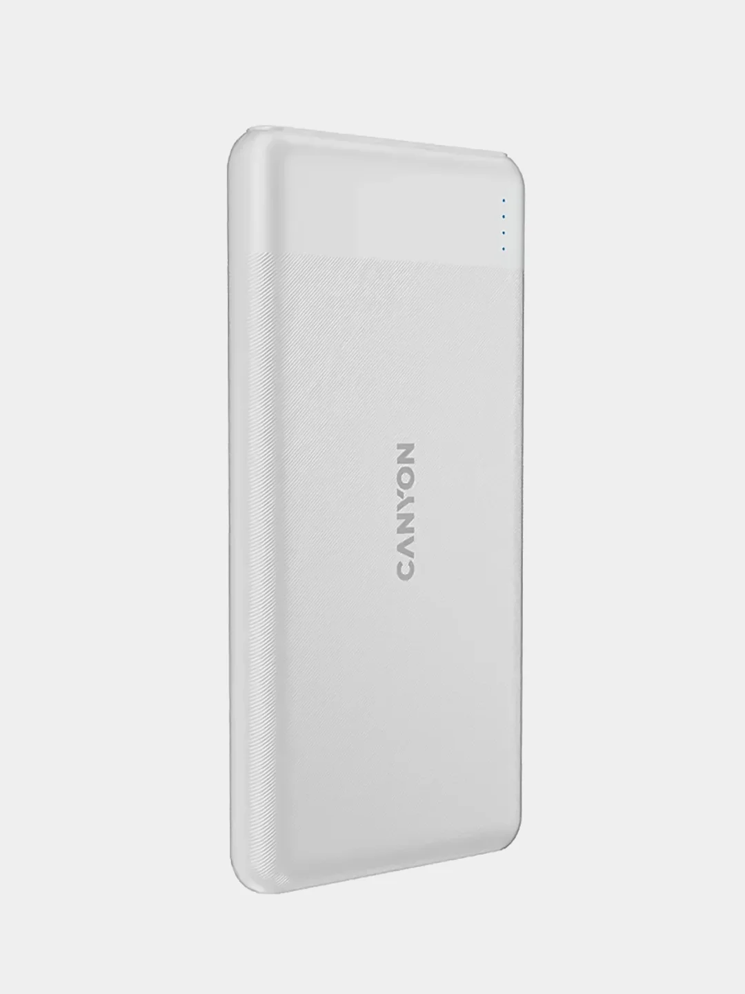 Белый компактный внешний аккумулятор Canyon PB-109, QuickCharge 3.0 + PD 18W, 10000 мАч