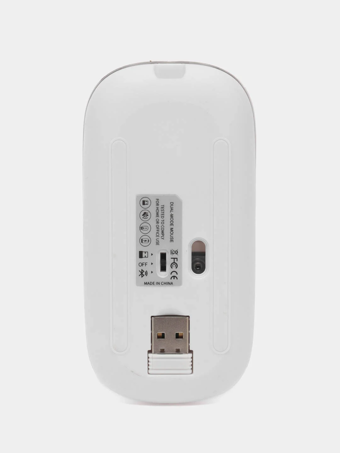Белый компьютерная мышь беспроводная бесшумная оптическая Bluetooth+2.4G