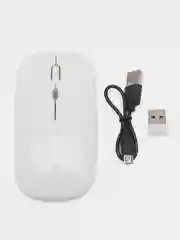 Белый компьютерная мышь беспроводная бесшумная оптическая Bluetooth+2.4G