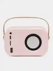 Розовый колонка портативная Bluetooth-колонка акустическая, беспроводная, в ретро стиле