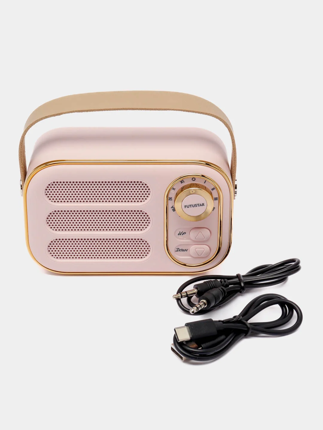Розовый колонка портативная Bluetooth-колонка акустическая, беспроводная, в ретро стиле