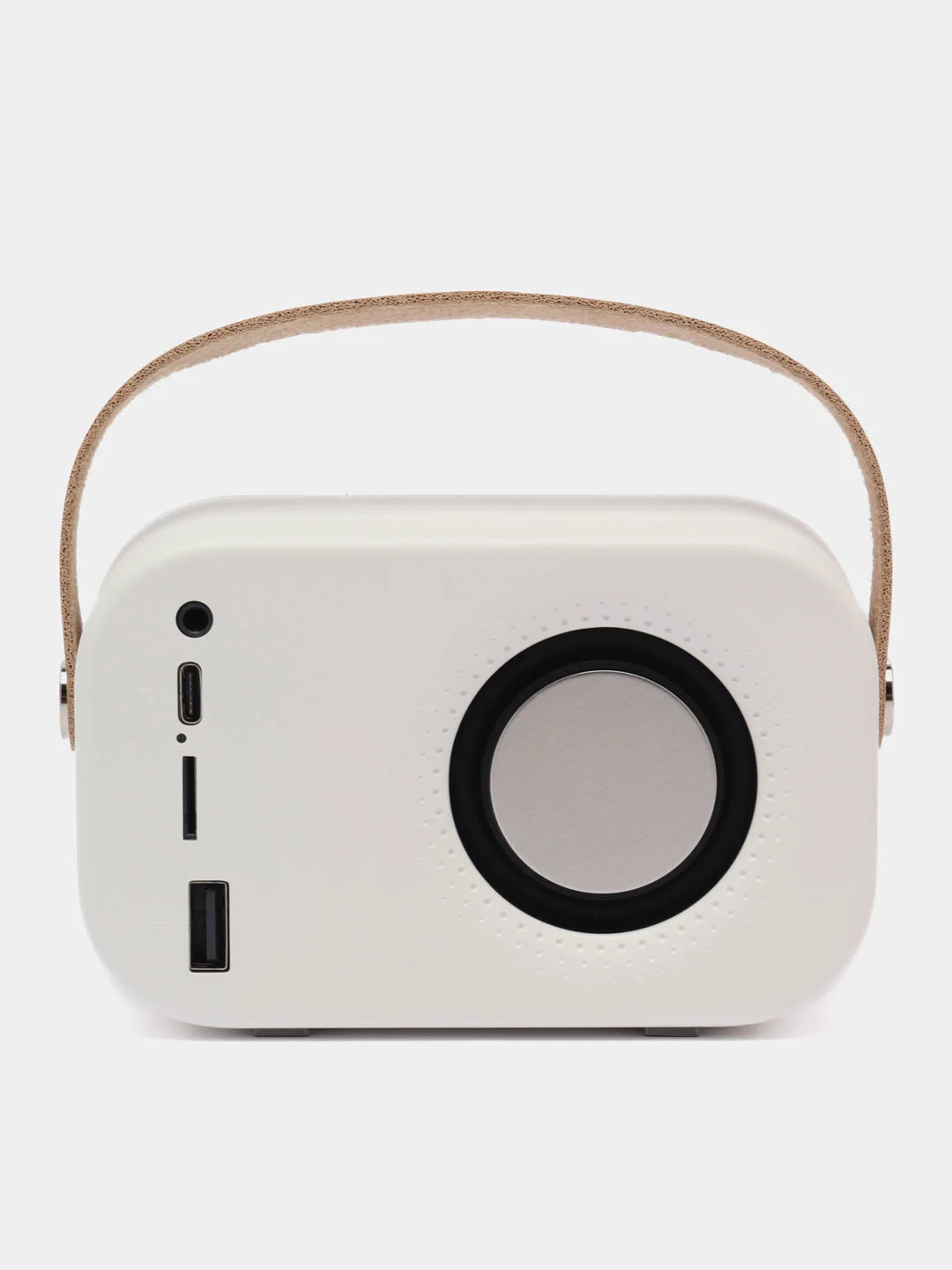 Белый колонка портативная Bluetooth-колонка акустическая, беспроводная, в ретро стиле