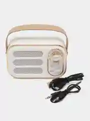 Белый колонка портативная Bluetooth-колонка акустическая, беспроводная, в ретро стиле