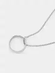 Серебряный цепочка с кольцом