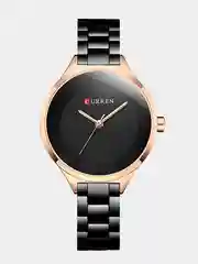 Черный женские наручные часы Curren 9015 в подарочной упаковке
