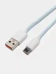Небесно-голубой кабель для быстрой зарядки Lightning USB - Type-C провод 1м, тайп си, зарядка для телефона