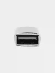 Серебряный адаптер переходник с USB Lightning для iPhone