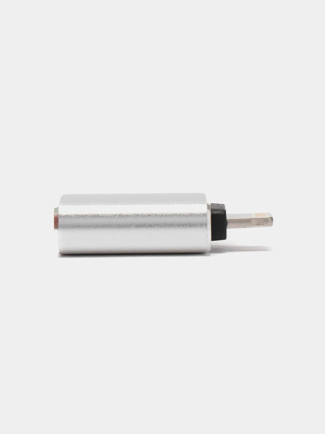 Серебряный адаптер переходник с USB Lightning для iPhone