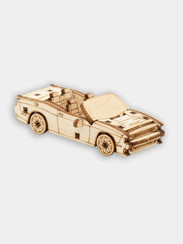 Деревянный конструктор UNIWOOD UNIT Кабриолет / Сборная модель Dodge Challenger / Додж