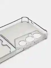 Хром силиконовый чехол для Tecno Pova 4 Pro (Техно Пова 4 Про), с карманом для карт, прозрачный