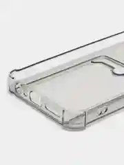 Хром силиконовый чехол для Tecno Pova 4 Pro (Техно Пова 4 Про), с карманом для карт, прозрачный