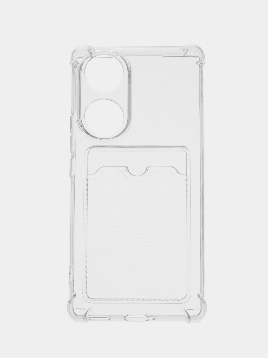 Прозрачный чехол для Honor 70 (Хонор 70), с карманом для карт, прозрачный
