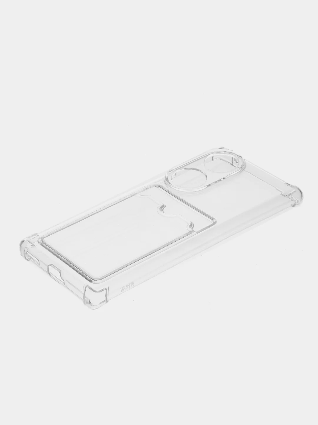 Прозрачный чехол для Honor 70 (Хонор 70), с карманом для карт, прозрачный