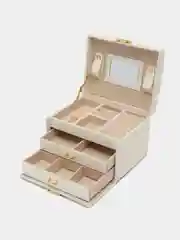 Белый шкатулка для хранения украшений, ювелирных изделий "Сундучок"