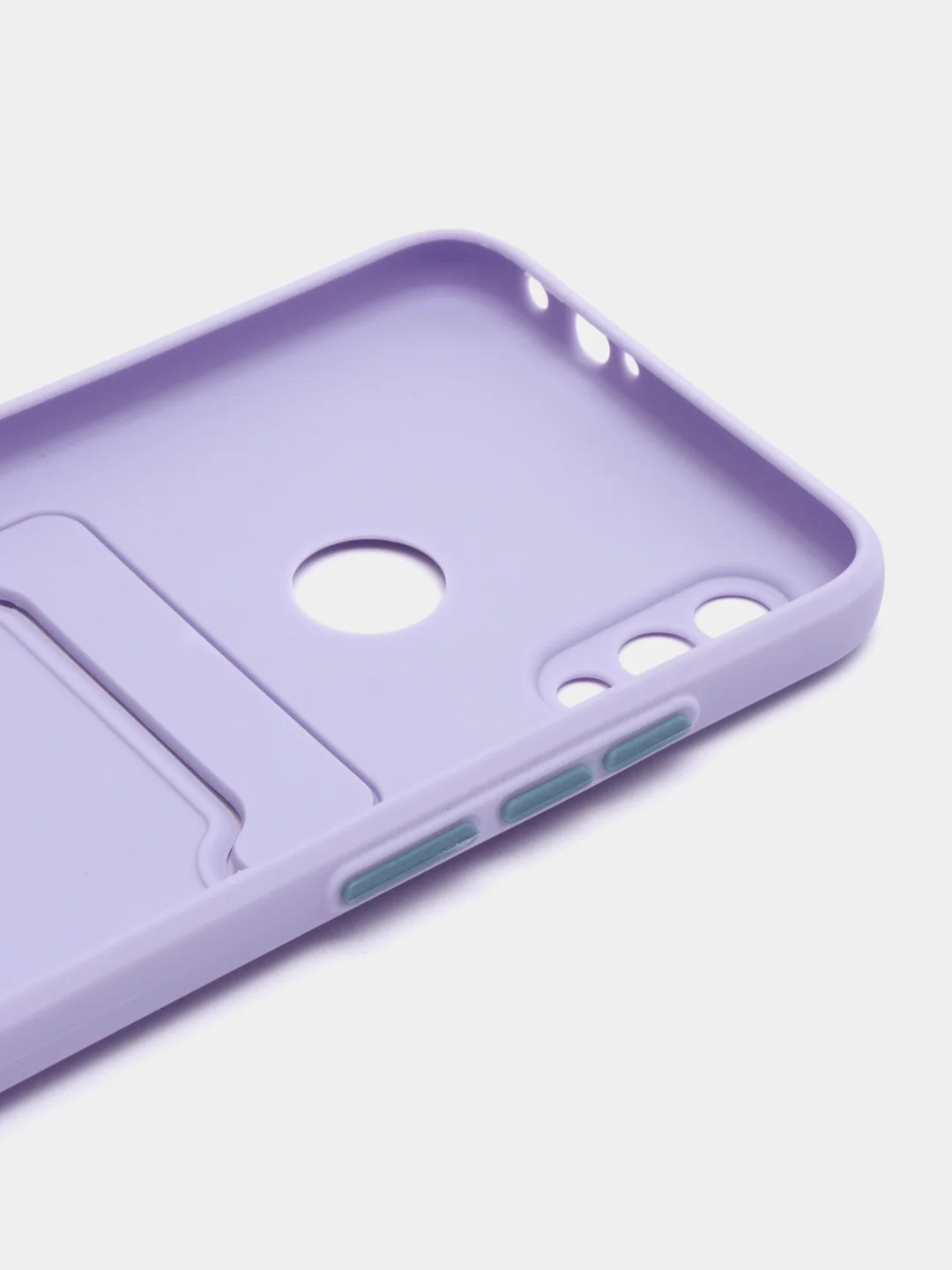 Сиреневый силиконовый чехол для Xiaomi Redmi Note 7 (Сяоми Нот 7), с карманом для карт