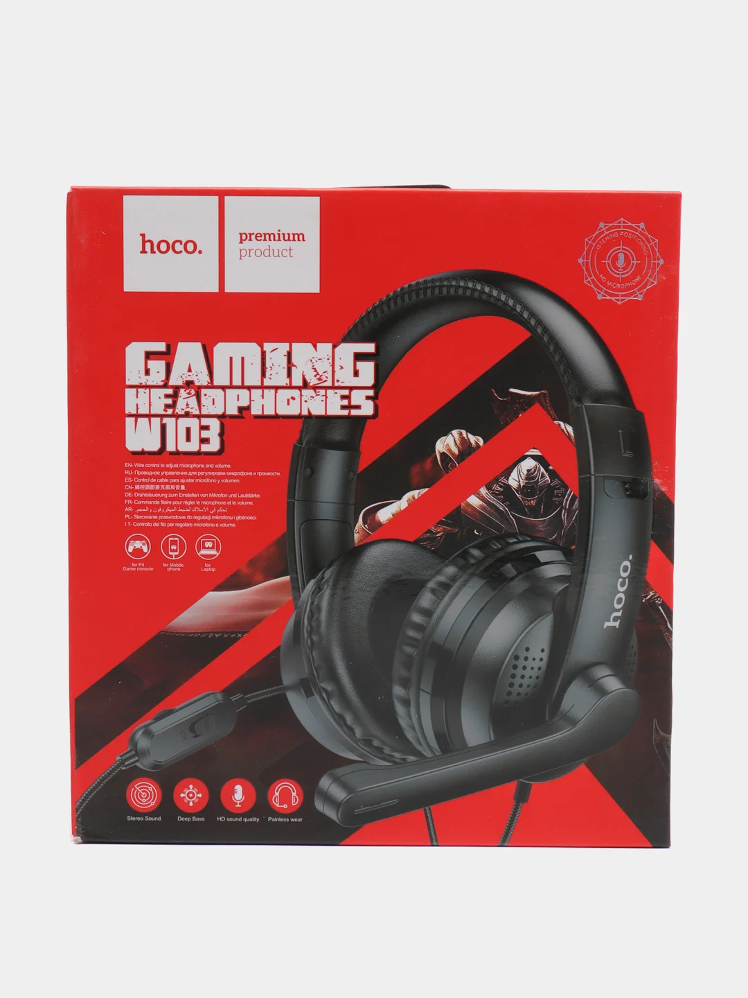 Черный наушники игровые Hoco W103 Magic tour gaming headphones, полноразмерные