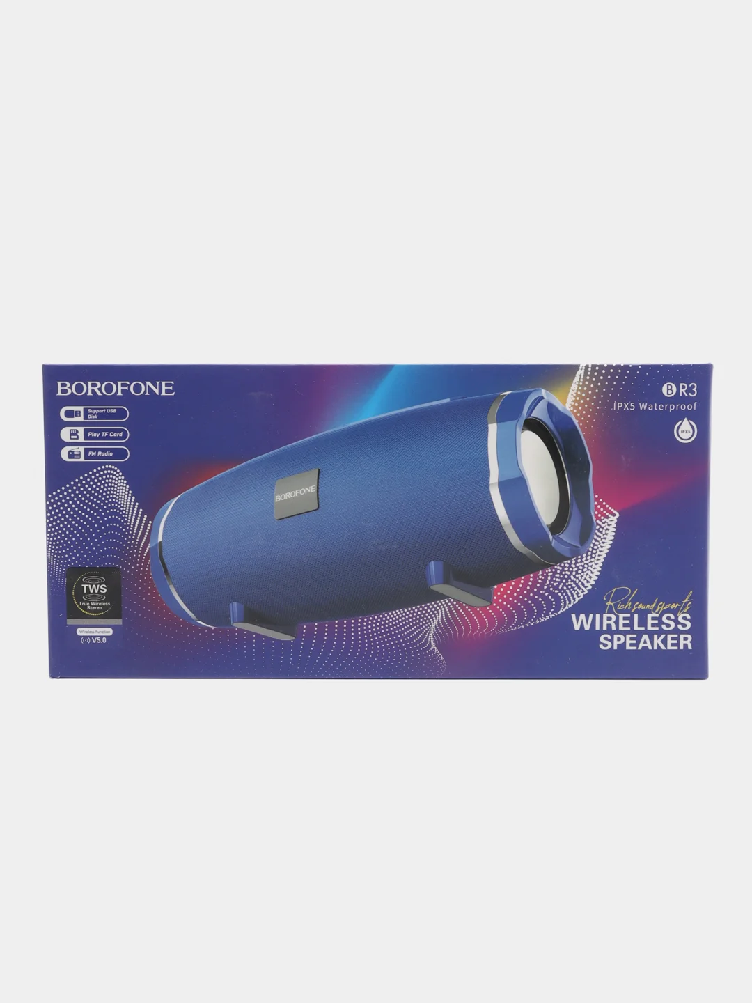 Синий портативная колонка Borofone BR3 Rich Sound Bluetooth