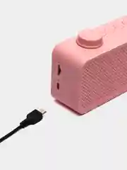 Розовый беспроводная Bluetooth колонка 2 в 1 часы - будильник настольные